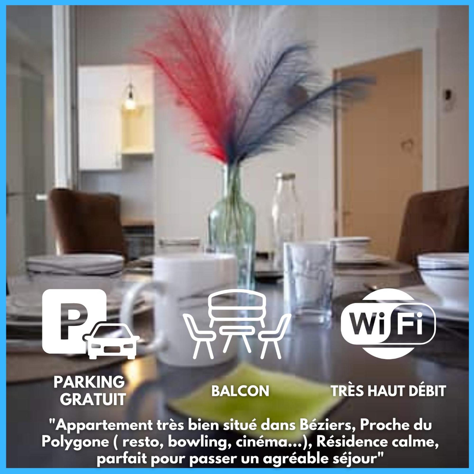 Le Cypres - Appartement Ideal Pour Vos Vacances Ou Vos Deplacements Professionnels A Beziers Béziers Exterior foto